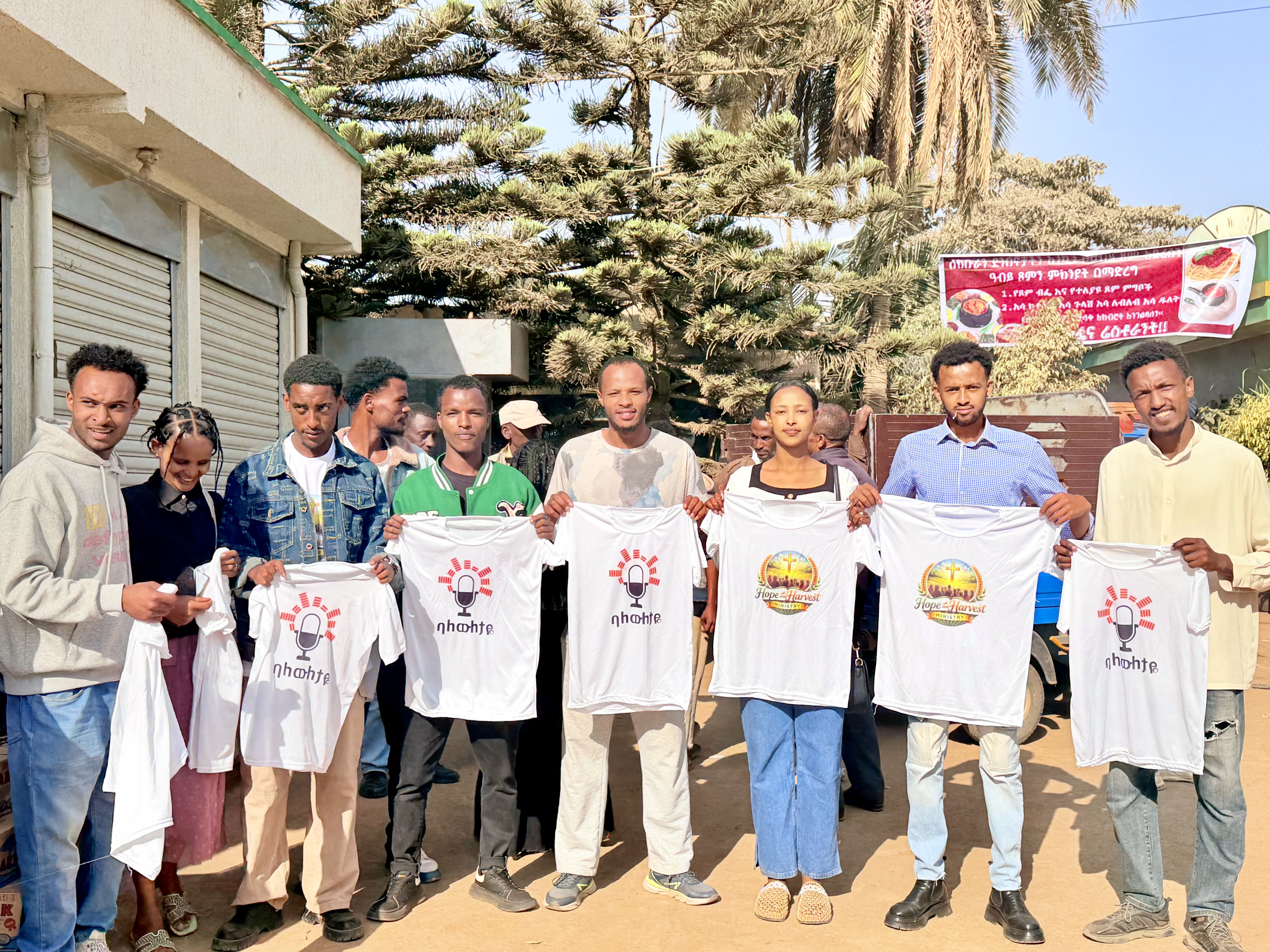 Volunteers gathered at the prison church in Hossana